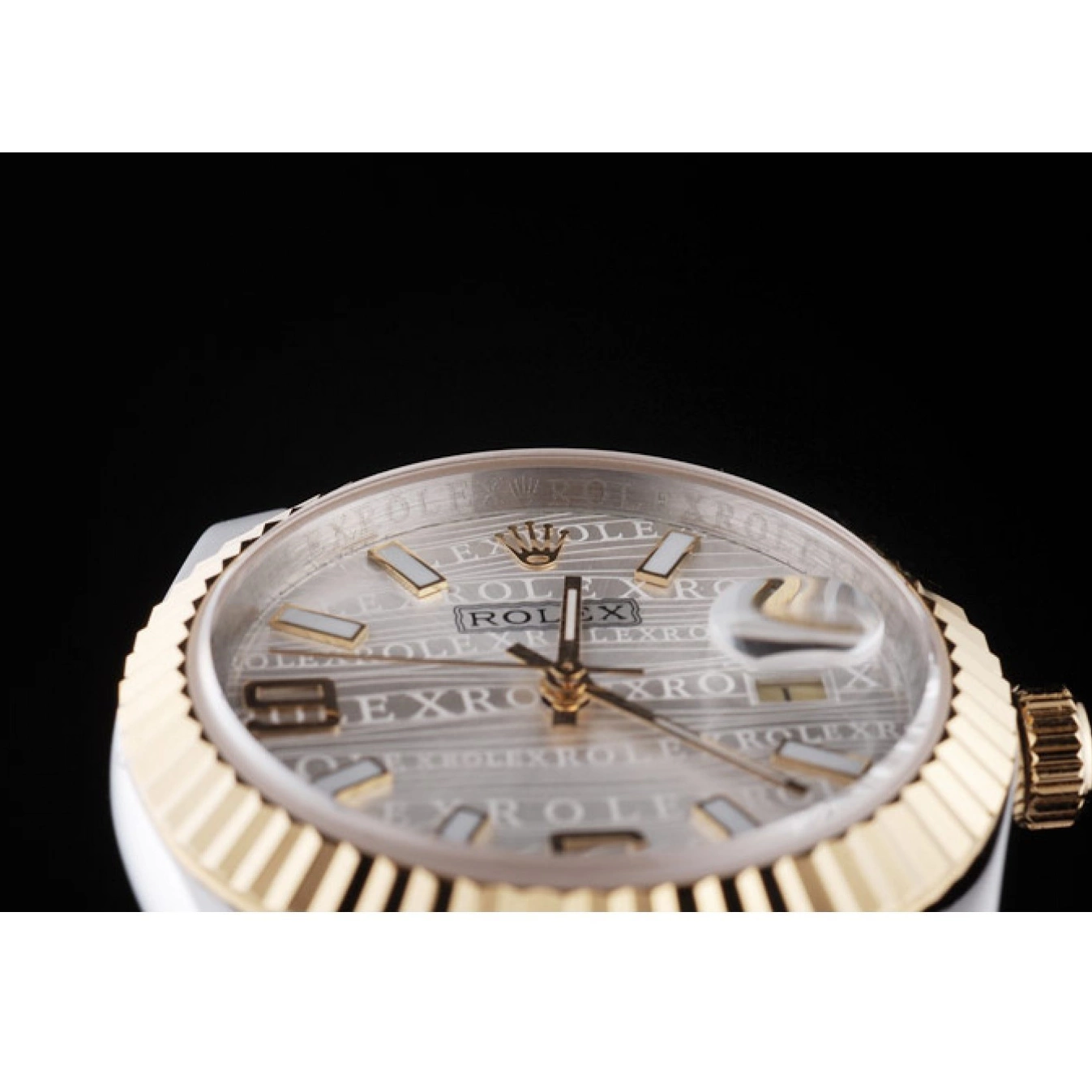 AAA Replica Watches 18k DateJust Dial Two Silver Steel Plated Stainless Gold Rolex 98084 Tone 0801